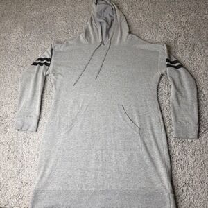 Soho Street New York & Company Gray Hoodie Dress Varsity Stripe Large CN99003